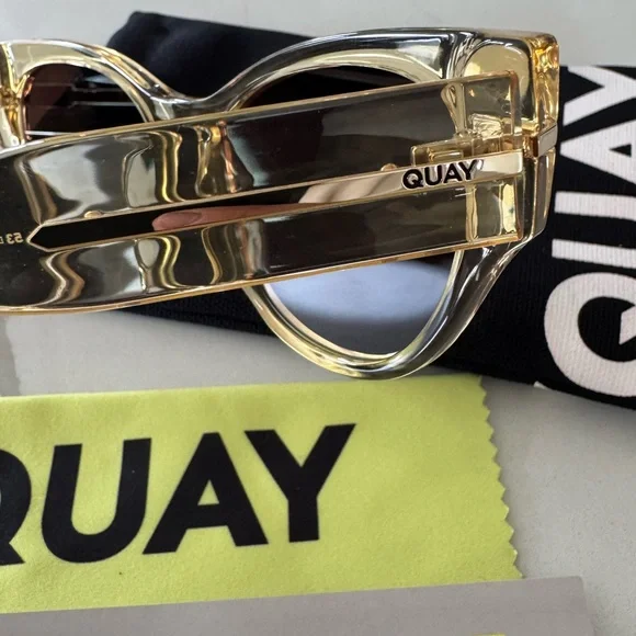 Quay Australia Chit-Chat Yellow Toned Sunglasses